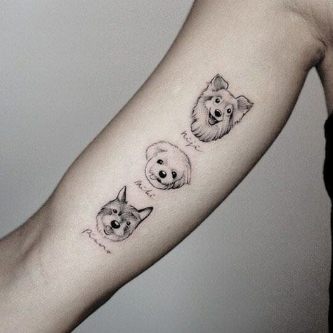 14 Inspiring Bichon Frise Tattoos - Page 3 of 3 - PetPress Small Dog Tattoos, Dogs Tattoo, Dog Memorial Tattoos, Tattoo People, Inspiration Tattoos, Disney Tattoo, Initial Tattoo, Memorial Tattoos, 캐릭터 드로잉