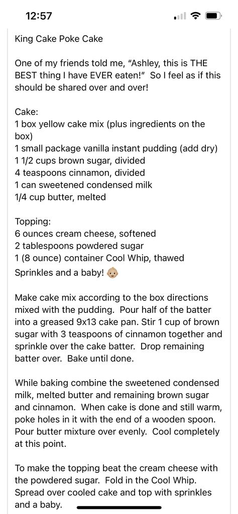 Mardi Gras King Poke Cake, King Cake Poke Cake, Cake Poke, King Cake Recipe, Mardi Gras King Cake, Flamingo Cake, Mardi Gras Food, Poke Cake Recipes, Awesome Recipes