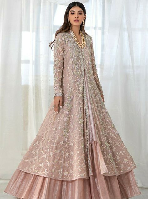 Simple Lehenga, Desi Wedding Dresses, Open Shirt, Embellished Belt, Desi Fashion Casual, Pakistani Fancy Dresses, Pakistani Bridal Dresses, Simple Pakistani Dresses, Pakistani Bridal Wear