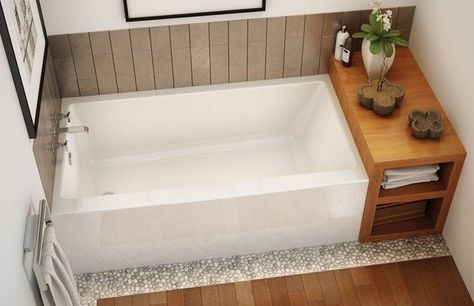 Extra Wide Bathtub - Ideas on Foter Bathroom Ideas Large, Wide Bathtub, Bathtubs For Small Bathrooms, Alcove Tub, Large Bathtubs, Bathroom Renovation Cost, Lavatory Design, Large Bathtub, Bathtub Sizes