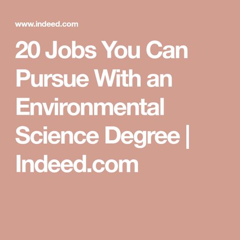 20 Jobs You Can Pursue With an Environmental Science Degree | Indeed.com Chemistry Degree, Waste To Energy, Environmental Scientist, Quantitative Research, Research Skills, Science Degree, High Paying Jobs, Teaching High School, Environmental Health