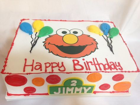 Elmo Sheet Cake, Birthday Sheet Cake, Elmo Birthday Cake, Mickey Mouse Centerpiece, Sesame Street Cake, Mickey Mouse Invitation, Elmo Cake, Cake Pattern, Sheet Cake Designs