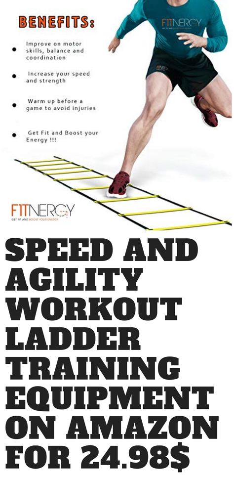 Speed and Agility Workout Ladder Training Equipment #soccer #speed #inspiration #hustle #work #speed #ladder #agility #exercise #workout Speed And Agility Workout, Ladder Workout, Soccer Training Equipment, Agility Workouts, Football Accessories, Soccer Training, Training Equipment, Carry On Bag, Sports Equipment