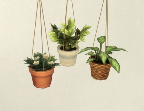 Mod The Sims: Modular Hanging Plants by plasticbox • Sims 4 Downloads Sims 4 Maxis Match Cc Plants, Furniture Cc, Die Sims 4, Plant Texture, Cc Furniture, Sims 4 Clutter, Casas The Sims 4, Sims 4 Mm, Sims 4 Downloads