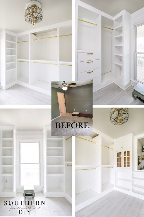 Diy Master Closet, Diy Walk In Closet, Modern Dressing Room, Diy Custom Closet, Master Closet Design, House Closet, Closet Planning, Design On A Budget, Closet Organization Ideas