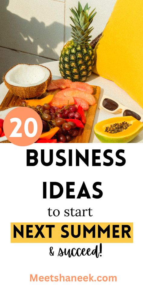 Start a business next summer with these brilliant summer business ideas. Learn how to become an entrepreneur and make passive income. If you’re lookig for business ideas for women, men, teenagers, even beginners, the you want to read…. Beach Business Ideas, Summer Business Ideas, Business Ideas For Women, Become An Entrepreneur, Money Lifestyle, Make Passive Income, Start A Business, Money Making, Business Ideas