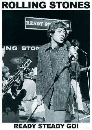 Rolling Stones Poster, Ready Steady Go, Rolling Stones Tour, Go Tv, Rock N’roll, Canvas Print Display, Keith Richards, Mick Jagger, Band Posters