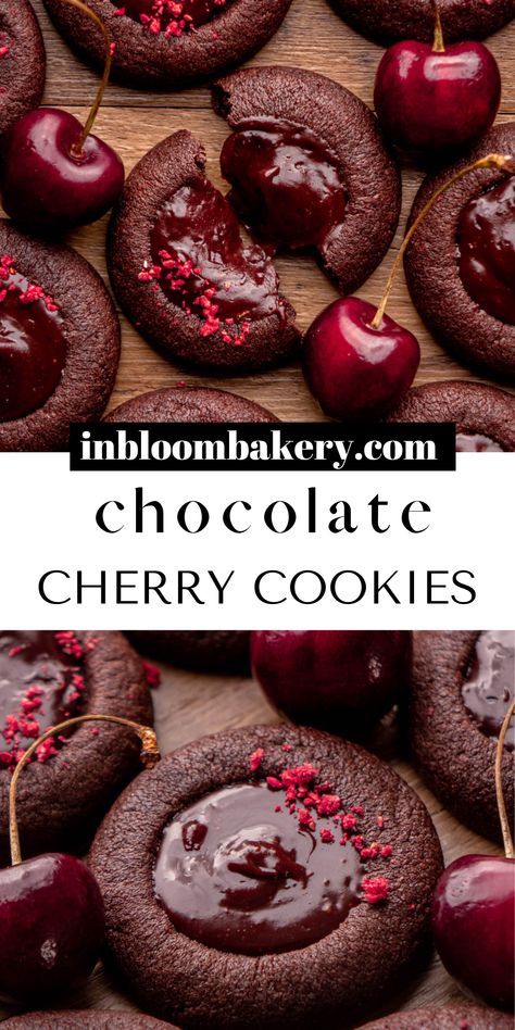 In Bloom Bakery, Keto Ground Beef Recipes, Bloom Bakery, Chocolate Cherry Cookies, Keto Ground Beef, Easy Ground Beef, Cherry Cookies, Dessert Recipies, Cherry Chocolate