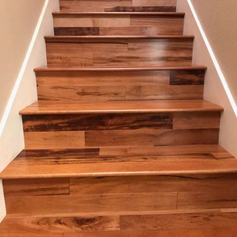 Stairs Hardwood, Tigerwood Flooring, Prosource Wholesale, Bruce Hardwood Floors, Townhouse Kitchen, Tiger Wood, Hardwood Stairs, Hardwood Decking, Stairs Ideas