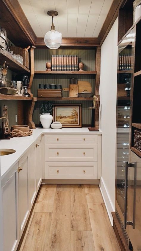 Pantry Remodel, Kitchen Pantry Design, Kitchen Farmhouse, Butler's Pantry, Pantry Design, The Design Files, White Cabinets, Küchen Design, Kitchen Home