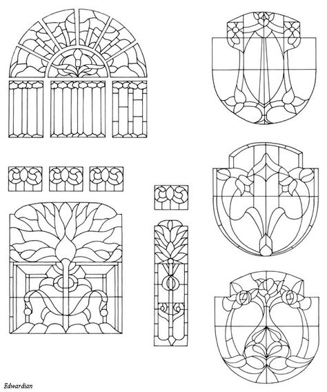 Welcome to Dover Publications Stained Glass Stencil, Glass Stencil, Dover Publications, Glass Designs, Stained Glass Designs, Free Clipart, Digital Stamps, Glass Design, Line Drawing