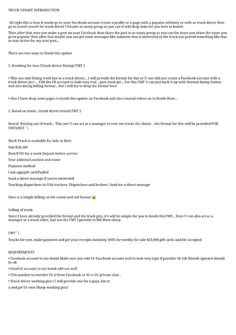 1. TRUCK UPDATE INTRODUCTION – Google Drive Truck Drivers Format For Yahoo, Truck Seller Format For Yahoo, Truck Update Full Format And Tutorial, Truck Format For Yahoo Pdf, Truck Driver Format For Yahoo Pdf, Truck Update Full Format For Yahoo, Truck Seller Format For Client, Truck Renting Format For Yahoo, Truck Driver Format For Client Pdf