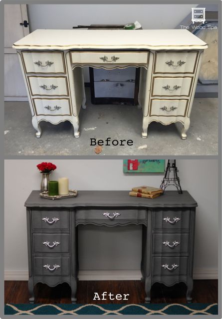 French Provincial Desk | The Wood Spa French Provincial Desk, Refurbished Desk, French Provencial, Wood Spa, French Provincial Furniture, Provincial Furniture, Painted Desk, Desk Makeover, Shabby Chic Dresser