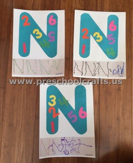 Preschool N Crafts, N Is For Craft, N Is For, Letter N Crafts For Preschoolers, Letter N Activities, March Preschool, February Preschool, Letters Craft, Preschool Letter Crafts