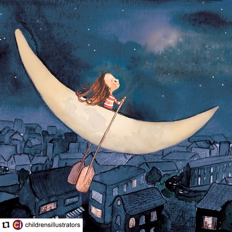 Best illustrations on Instagram: “⭐Follow @childrensillustrators ⭐ 'Starlit journey', a beautiful illustration by Siski Kalla @childrensillustrators . . .…” Dreamy Artwork, Fashion Drawing Sketches, Cat Air, Portfolio Ideas, Book Illustration Art, Beautiful Illustration, Seni Cat Air, Cute Doodle Art, Cute Doodles