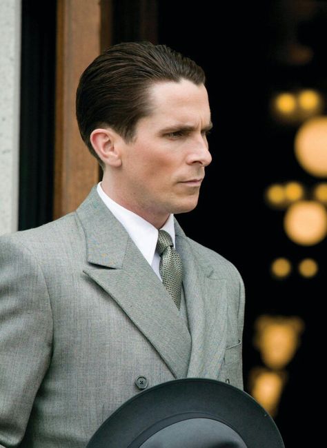 Old School Hairstyles, Bruce Wayne Batman, Circus Man, Public Enemies, Batman Christian Bale, Comedy Actors, Public Enemy, Wife Life, Newsies