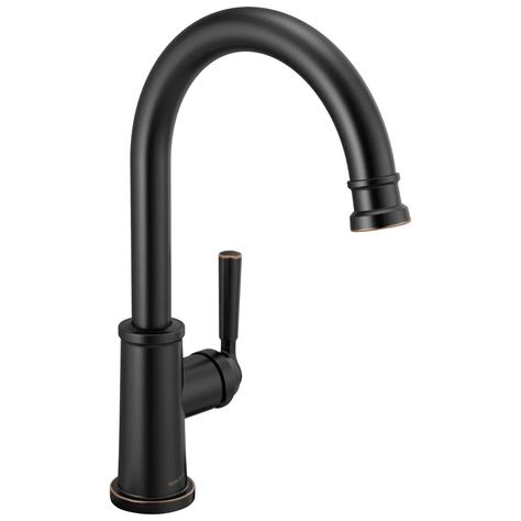 Peerless Westchester Oil Rubbed Bronze 1-Handle Deck-Mount High-Arc Handle Kitchen Faucet in the Kitchen Faucets department at Lowes.com Bronze Faucet Kitchen, Tap Cleaner, Faucets Ideas, Kraftmaid Cabinets, Oil Rubbed Bronze Faucet, High Arc Kitchen Faucet, Single Hole Kitchen Faucet, Faucet Kitchen, Bronze Highlights