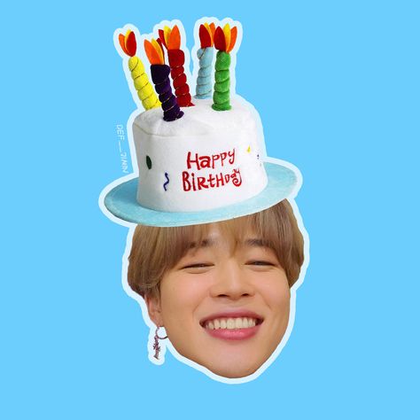 Jimin Cake, Jimin Bday, Bts Cake, Army's Birthday, Jimin Birthday, Happy Birthday Template, Bts Birthdays, Birthday Template, Birthday Hat