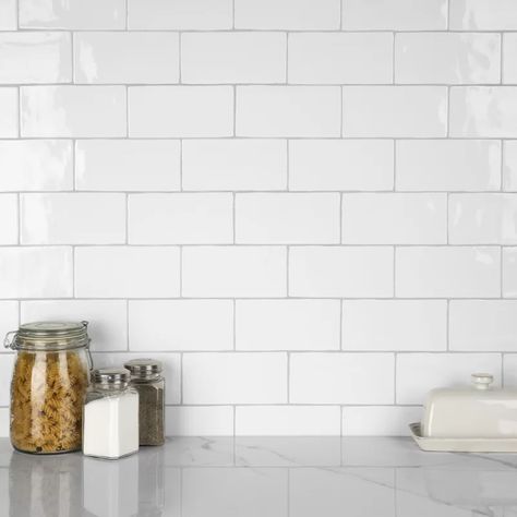 EliteTile Citadel 3" x 6" Ceramic Subway Tile & Reviews | Wayfair Elegant Tiles, Stone Mosaic Tile, Ceramic Subway Tile, Ceramic Mosaic Tile, Glass Subway Tile, Merola Tile, Porcelain Mosaic Tile, Subway Tile Backsplash, Marble Mosaic Tiles