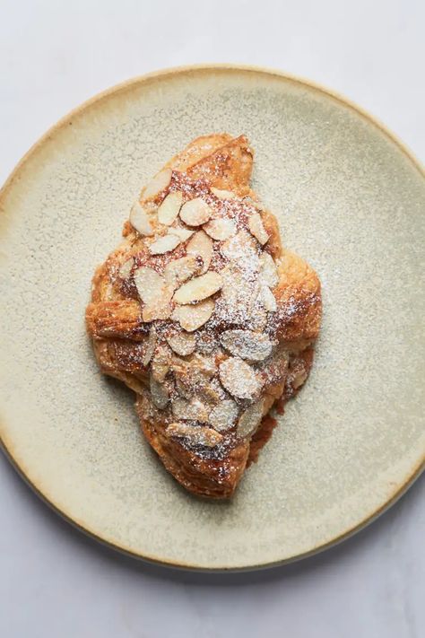 Easy Twice Baked Almond Croissants - Beyond Sweet and Savory Almond Croissant Photography, Almond Crossaint, Croissant Recipes, Croissants Recipe, Almond Croissants, Food Photography Lighting, Baking Photography, Brown Food, Croissant Recipe