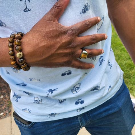 Introducing the Tiger eye ring for men . Comes in gold and silver . Check the link for orders . Don't miss out Tiger Eye Ring, Ring For Men, Eye Ring, The Tiger, Bead Designs, Gold And Silver, Tiger Eye, Rings For Men, For Men