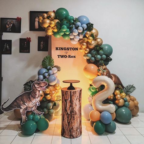 Sims Luv Creations (@simsluvcreations) • Instagram photos and videos Dinosaur Balloons, Party Setup, Kuching, Dinosaur Decor, Balloon Backdrop, Birthday Decoration, Dinosaur Party, Again And Again, Dinosaur Birthday