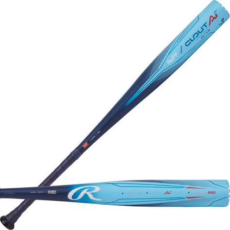 Rawlings | 2024 | Clout AI Baseball Bat | BBCOR | -3 Drop | 2 5/8" Barrel | 1 Pc. Alloy Baseball Bats, Softball Bats, School Materials, Baseball Season, Sports Cycle, Sports Gifts, Baseball Players, Most Powerful, What If