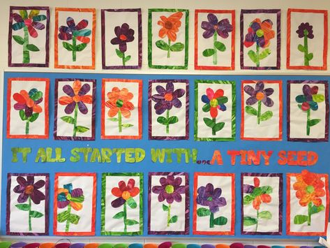 Eric Carl Art Projects, The Tiny Seed Art, The Tiny Seed Activities Preschool, The Tiny Seed Craft, The Tiny Seed Activities, Tiny Seed Activities, Eric Carle Activities Preschool, Preschool Plants, Eric Carle Crafts