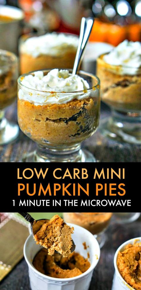 Microwave Pumpkin, Mini Pumpkin Pie, Low Carb Pumpkin Pie, Pumpkin Snack, Cookies Pumpkin, Keto Pumpkin Pie, Mini Pumpkin Pies, Postre Keto, Keto Mug Cake