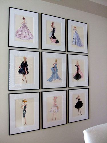 Love vintage Barbie Prints! If I ever get my own girly office this is how I'd decorate.