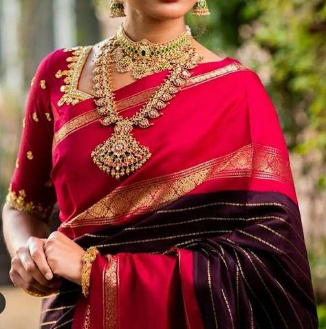 Kanjeevaram Sarees, Indian Sari Dress, Mysore Silk, Indian Saree Blouses Designs, Silk Saree Blouse Designs, Half Saree Designs, Saree Blouse Designs Latest, Stylish Blouse Design, Saree Models