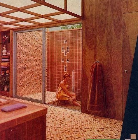 Bathroom Pool, 80s House, 70s House, 70s Interior, 1960s Home, Mid Century Interior, Retro Interior Design, 70s Home, Retro Bathrooms