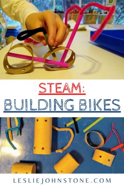 preschool STEAM activity building bikes with homemade recycled tinker toys Mrs Armitage On Wheels Activities, Wheels Science Preschool, Engineer Activities For Preschool, Preschool Inventions Theme, Motorbike Activities For Preschool, Science Transportation Preschool, Stem Transportation Preschool, Bike Preschool Activities, Transportation Stem Activities Preschool