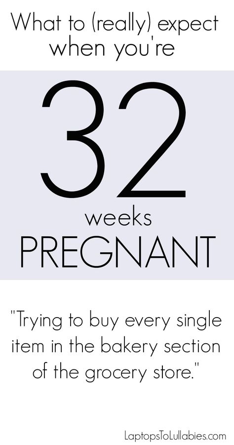 What to REALLY expect when you're 32 weeks pregnant. #week33 #pregnancy 33 Week Pregnancy, 2 Weeks Pregnant, Pregnancy Weeks, Stages Of Baby Development, Pregnant Tips, 35 Weeks Pregnant, Third Trimester Pregnancy, 32 Weeks Pregnant, Pregnancy Week