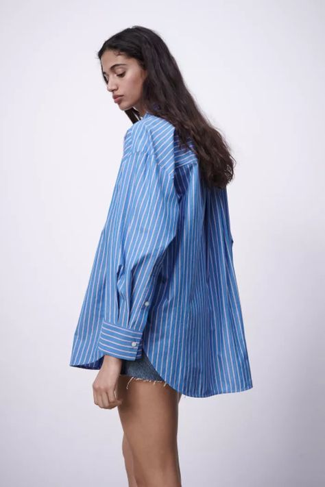 Zara Striped Shirt, Preppy Spring, No Cap, Russian Federation, Breezy Dress, Zara Fashion, Jean Trends, Matching Pajamas, Strappy Dresses