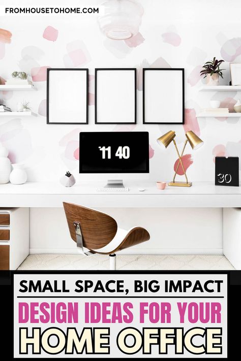 small space, big impact: design ideas for your home office Small Home Library Design, Home Office Interior Design Ideas, Office Nooks, Small Home Office Layout, Home Library Design Ideas, Home Office Interior Design, Small Room Diy, Home Office Interior, Impact Design