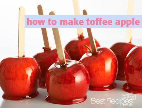 Toffie Appel Resep, How To Make Toffee Apples, Toffee Apples Recipe, How To Make Toffee, Soft Toffee, Toffee Apples, Childrens Cooking, Easy Home Recipes, Homemade Toffee