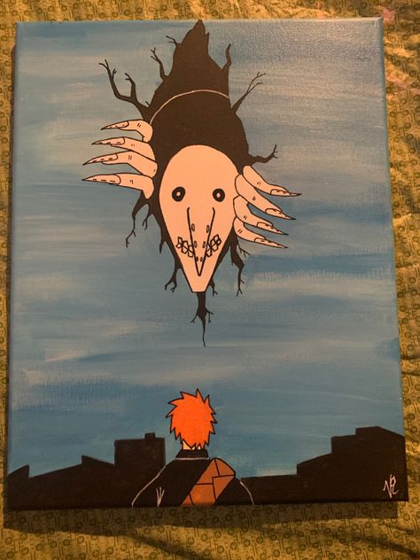 I paint for fun & I just love Bleach 🤗 #ichigo #menosgrande #ichigokurosaki #bleachanime #bleach #acrylicart Bleach Anime Painting, Bleach Ichigo, Painting Inspo, Bleach (anime), Trunk Or Treat, Fun Diy Crafts, Bleach Anime, Fun Diy, Acrylic Art