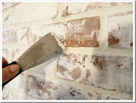 Hometalk Smear Painting, German Smear Brick, German Smear, Faux Brick Panels, White Wash Brick, Faux Brick Walls, Brick Paneling, Brick Veneer, Faux Brick