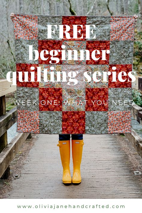 Three Pattern Quilt, Quilting Basics For Beginners, Beginner Modern Quilt Patterns, First Quilt Project, Lap Quilts For Beginners, Easy Quilts For Beginners, Beginner Quilts, Beginner Quilting Projects, Beginner Quilting