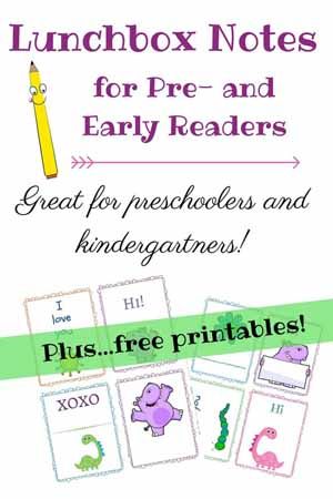 Pre and Early Reader Lunch Box Notes Our Whimsical Days Free Printable Lunch Box Notes, Lunchbox Printables, School Lunch Notes, Preschool Lunch Box, Printable Lunch Notes, Notes For Kids Lunches, Kids Lunch Box Notes, Kindergarten Lunch, Preschool Lunch