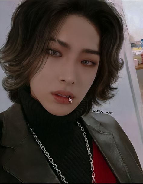 ;) Kpop Haircut, Korean Haircuts, Aesthetic Clothes Men, Watercolour Hair, Short Ponytail, Korean Haircut, Hair Clipart, Mingi Ateez, Song Mingi