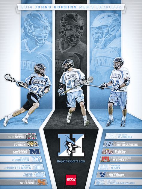 Sports Design Ideas, Mens Lacrosse, Sports Design Inspiration, Internet Marketing Strategy, Sport Poster Design, Sports Graphics, Sports Graphic Design, Johns Hopkins, Sport Poster