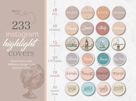 Icons Instagram Stories, Travel Instagram Highlight Covers, Travel Printables, Black And White Instagram, Vintage Instagram, Icons Instagram, Travel Icon, Free Hand Drawing, Instagram Highlight Covers