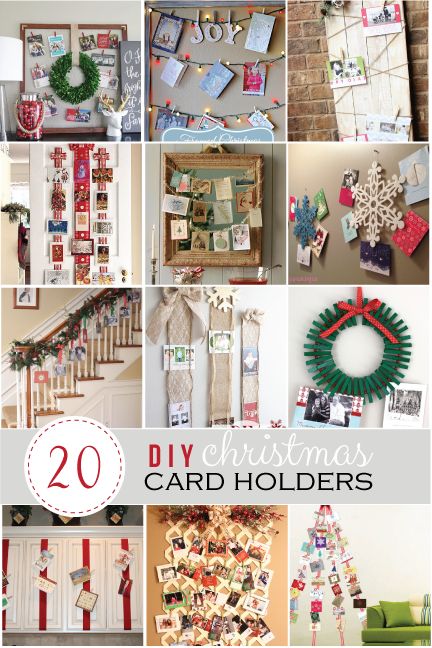 Christmas Card Holder Display Diy, Diy Christmas Card Hanger, Christmas Card Holders Ideas Diy, Christmas Card Garland Display, Diy Card Holder Display, Ways To Hang Christmas Cards, Diy Christmas Card Holder Display, Diy Christmas Card Display, Christmas Card Hanging Ideas