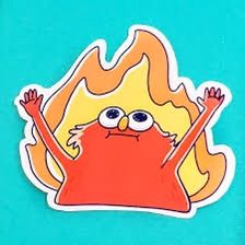 Funny Water Bottle Stickers, Flaming Elmo, Elmo Painting, Tawjihi Jacket, Elmo Fire, Elmo Meme, Disney Stickers Printables, Elmo Memes, Orange Stickers