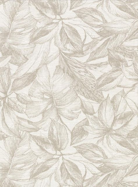 This botanical wallpaper has a chic beige hue with a cream linen texture inspired backdrop. Its easy going design will add a tropical touch to walls. Simone is an unpasted, fabric backed vinyl wallpaper. Warner Textures Simone Cream Tropical Wallpaper in Off-White | 2910-2742 Tropical Wallpaper, Botanical Wallpaper, Linen Texture, Vinyl Wallpaper, Easy Going, Ivy, Vines, Off White, Texture