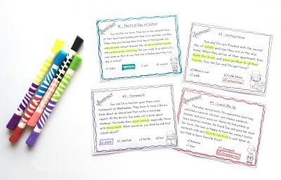 Free Inference Task Cards Making inferences is such an important skill for kids to learn. It helps with drawing conclusions and other higher order thinking skills. But it can be toughfor kids to master especially if they are used to looking for exact answers to questions. I love using these task cards as short daily practices for students to learn to look for clues in the text when the answer is not directly stated.Visit my blog HEREto try out some of these inference task cards for free! 2-3 con Inference Pictures, Task Cards Free, Intervention Classroom, Reading Tutoring, Higher Order Thinking Skills, Teacher Freebies, Making Inferences, Classroom Freebies, Text Evidence