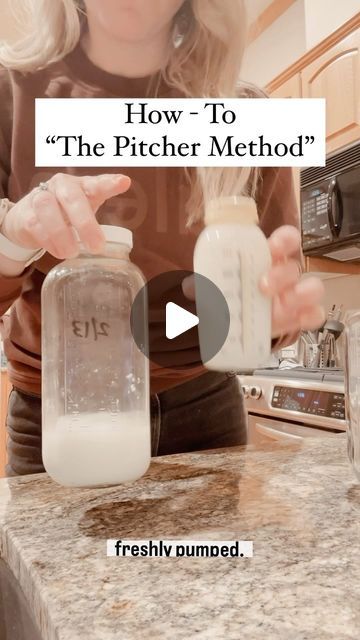 Hudson’s Mom //🤰🏼& Baby Advice on Instagram: "My most clicked on pin on @pinterest is for my blog post for how to do the pitcher method. 

The key is to make sure to not mix different temperatures of milk and keep track of the pump date. 

Here’s how I do the pitcher method. 
🥛 designate one container as your “pitcher”. I love these glass jars (link on my blog)
🥛 refrigerate your milk in a separate container after a pump 
🥛 once your fresh pump is chilled to the same temperature, combine into your pitcher
🥛 repeat 

I use a white erase marker to mark the oldest date to make sure that I refresh my pitcher or bag to freeze before it’s been too many days (CDC guideline is currently 4 days)

Do you do the pitcher method?
.
.
.
www.hackinghudson.com
.
.
#mama #motherpumper #breastfeeding Pitcher Method Pumping, Pumping Pitcher Method, Breastfeeding Pitcher Method, Pitcher Method Breastfeeding, Breastmilk Pitcher Method, Breast Milk Pitcher Method, Pitcher Method Breastmilk, Breast Milk In Fridge, Pitcher Method