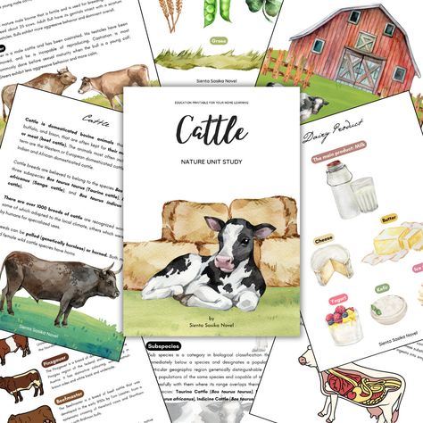 Unit Study Curriculum, Cow Unit Study, Nature Unit Study, Education Printables, Science Homeschool, Moon Unit, Study Science, Kindergarten Units, Unit Studies Homeschool